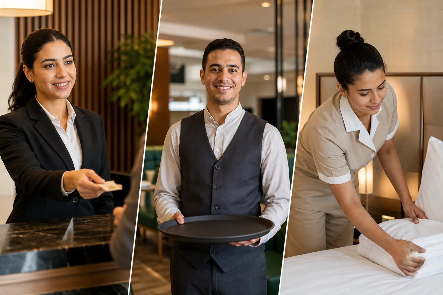 Professionnels marocains de la réception, du service et de l'entretien hôtelier