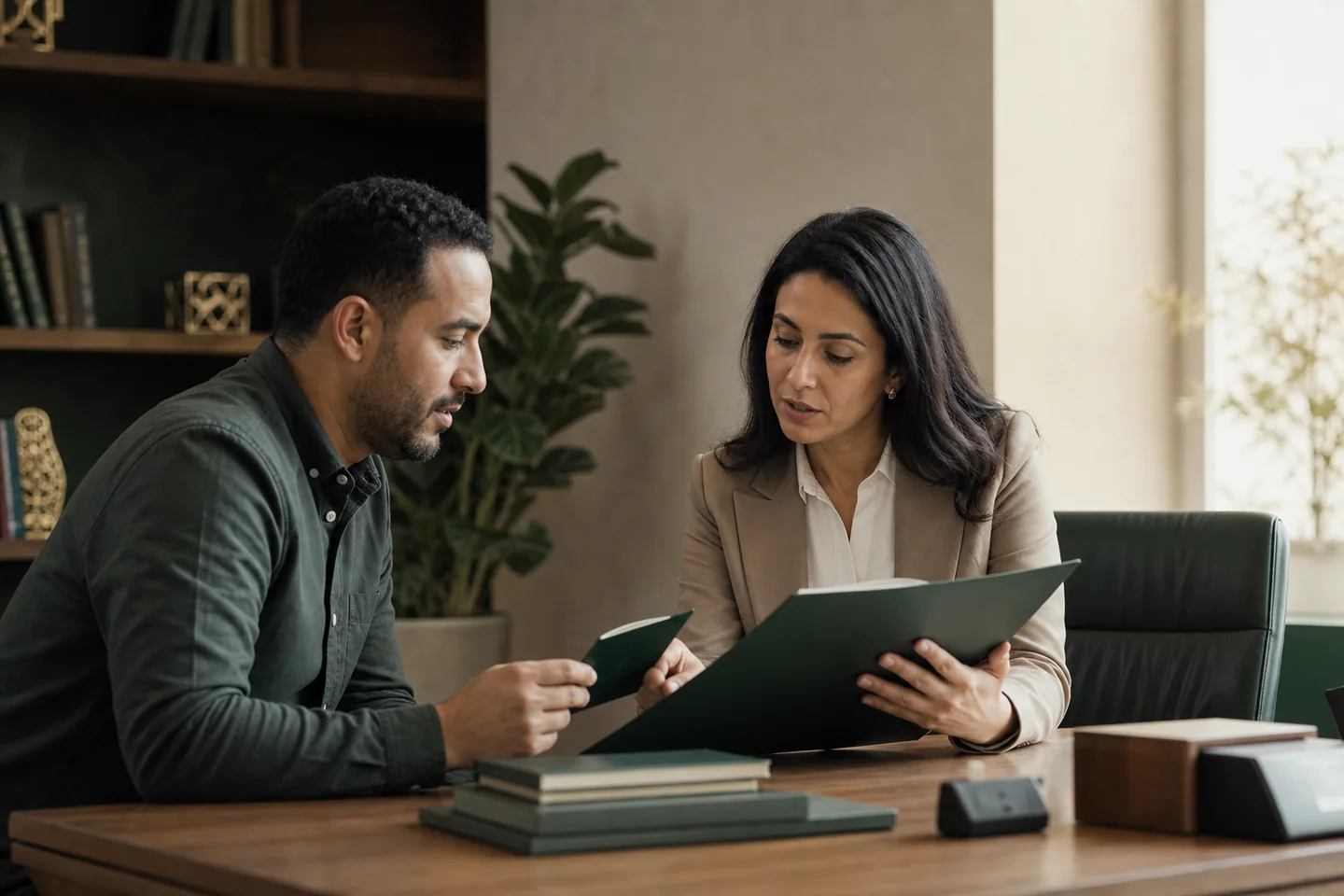 Conseiller accompagnant un client dans son projet d'immigration